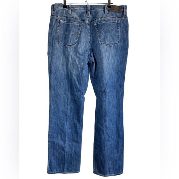 Nat Nast Jeans Mens 38x34 Blue Maverick Straight Medium Wash Faded Luxury Denim - Picture 2 of 11